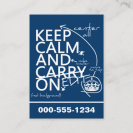 Håll lugn och redigera på (i någon färg) visitkort