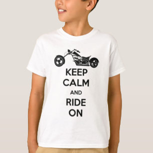 Håll lugn och rid på t-shirt