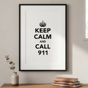 Håll lugn och ring 112 poster
