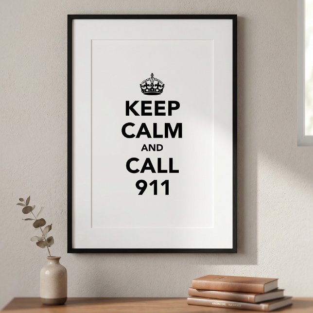 Håll lugn och ring 112 poster (Skapare uppladdad)
