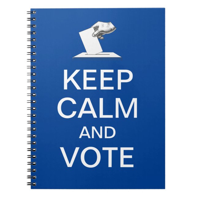 Håll lugn och rösta 2026 anteckningsbok (Framsidan)