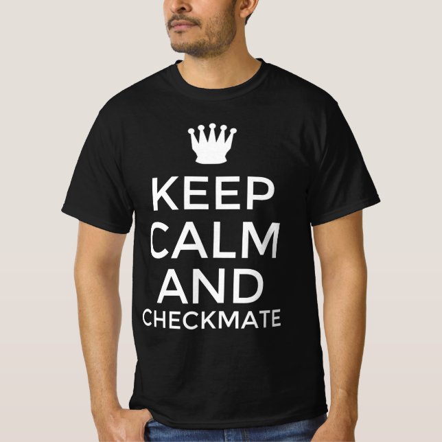 Håll lugn och schackmatt t shirt (Framsida)