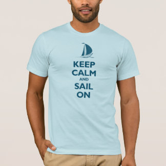 Håll lugn och segla på (oceansiden) t shirt