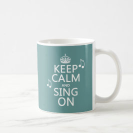 Håll lugn och sjunga på - alla färger kaffemugg