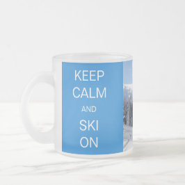 Håll lugn och skida på frostad glasmugg