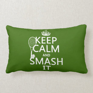 Håll lugn och slå den (tennis) (någon färg) lumbarkudde