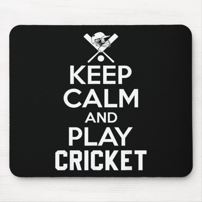 Håll lugn och spela cricket 2  musmatta (Framsidan)