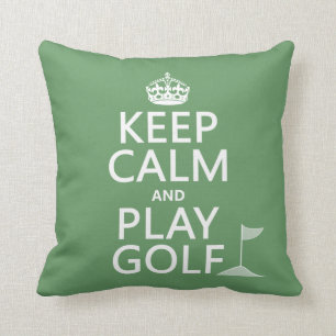 Håll lugn och spela golf - alla färger kudde