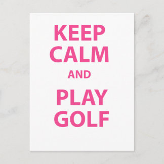 Håll lugn och spela golf vykort