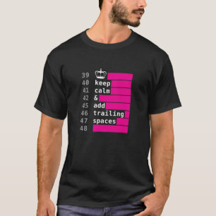 Håll lugn och tillfoga att skugga utrymmen t shirt