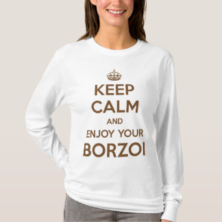 Håll lugn och tyck om din Borzoi T-shirt