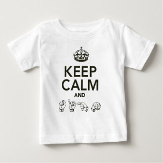 Håll lugn och underteckna tee shirt