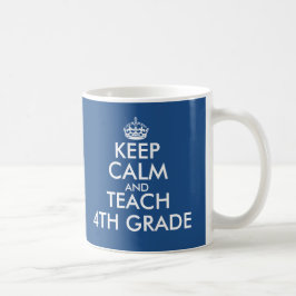 Håll lugn och undervisa den 4th klassmuggen för kaffemugg
