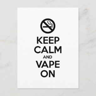 Håll lugn och vapa på ~ Själv Motiverande Vykort