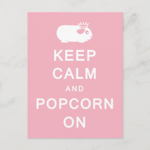 Håll lugn & Popcorn På Postkort Vykort