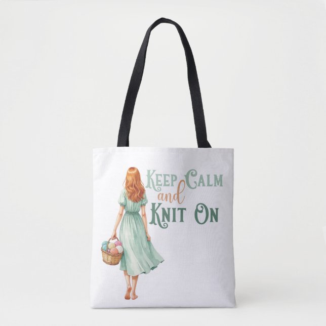 Håll lugn & sticka vidare Totebag Tygkasse (Framsida)