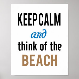 Håll lugn strand poster