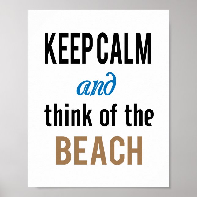 Håll lugn strand poster (Framsidan)