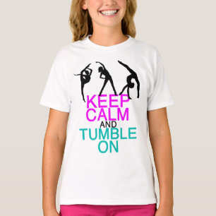 Håll lugn tumla vidare Gymnastik söta barn T Shirt