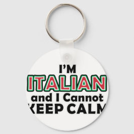 Håll lugna italienare nyckelring