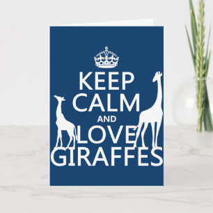 Håll lugnaa och kärlekgiraff - allt färgar kort