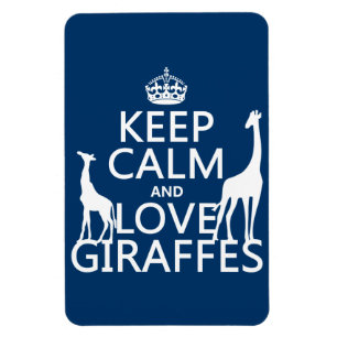 Håll lugnaa och kärlekgiraff - allt färgar magnet