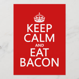 Håll lugnat och äta bacon inbjudningar