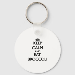 Håll lugnat och äta broccoli nyckelring