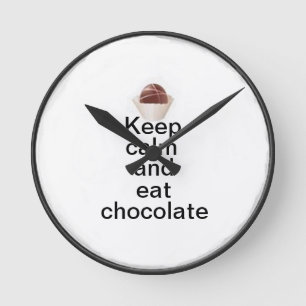 Håll lugnat och äta choklad rund klocka