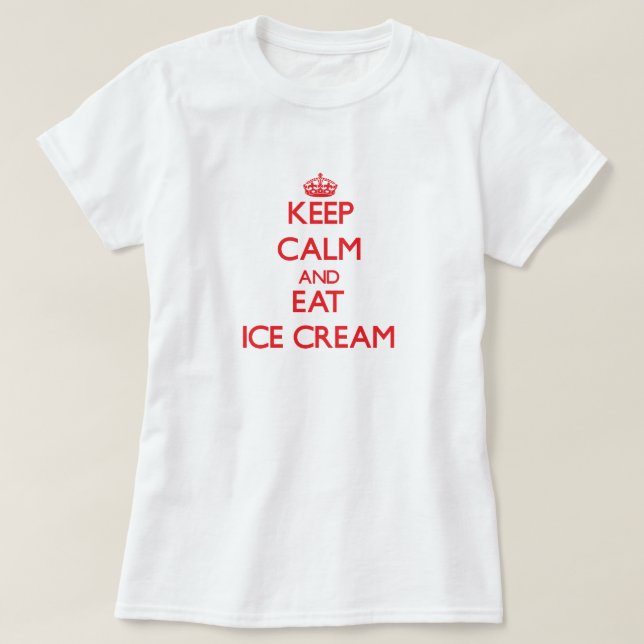 Håll lugnat och äta glass tee (Design framsida)