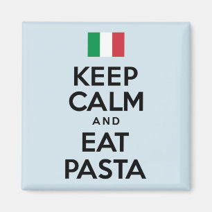 Håll lugnat och äta pasta magnet