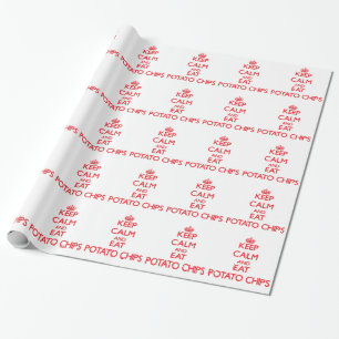 Håll lugnat och äta potatischiper presentpapper
