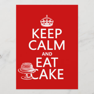 Håll lugnat och äta tårtan inbjudningar
