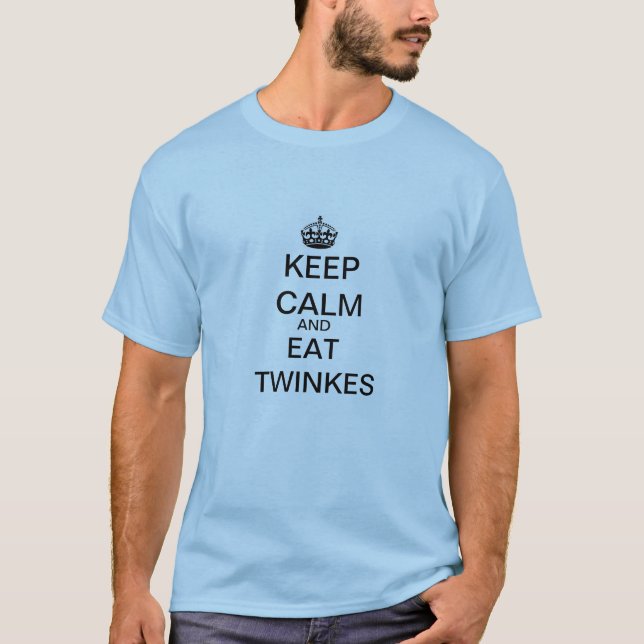 HÅLL LUGNAT OCH ÄTA TWINKES T-SHIRT (Framsida)