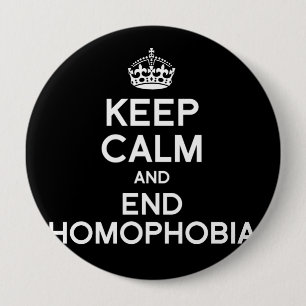 HÅLL LUGNAT OCH AVSLUTA HOMOPHOBIA KNAPP