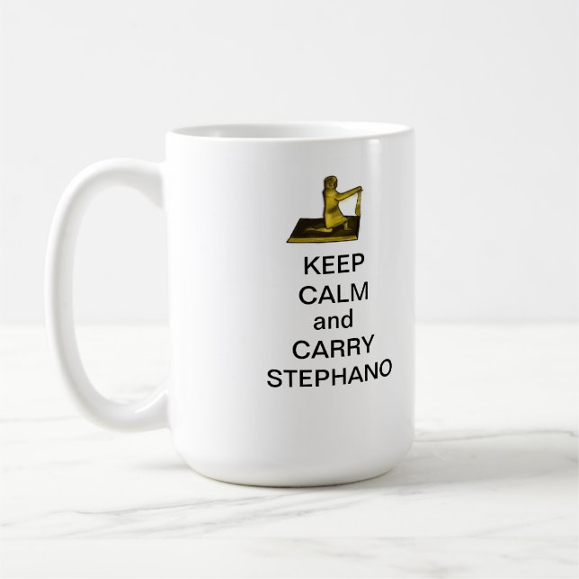 Håll lugnat och bär den Stephano muggen Kaffemugg (Vänster)