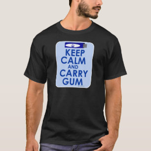 Håll lugnat och bär gummi t-shirt