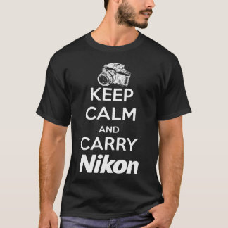 Håll lugnat och bär Nikon den kalla fotografen T Shirt