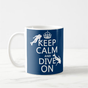 Håll lugnat och dyken (för scuba) på (i någon kaffemugg