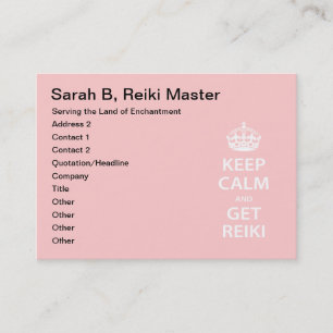 Håll lugnat och få Reiki Tidsbeställning Kort