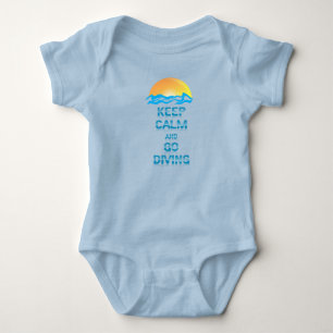 Håll lugnat och gå att dyka - babybodysuiten tee