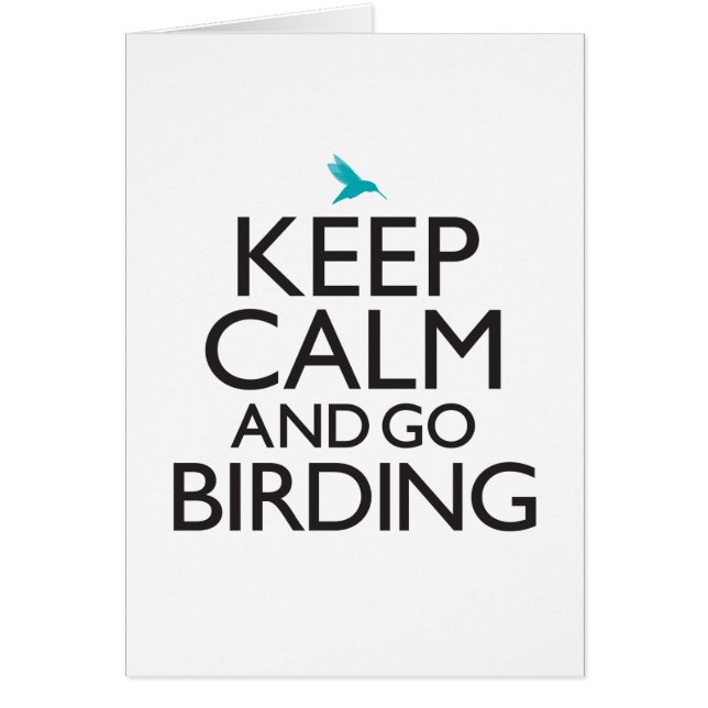 Håll lugnat och gå Birding OBS Kort (Framsidan)