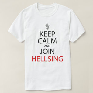 Håll lugnat och gå med den Hellsing AnimeManga Tee