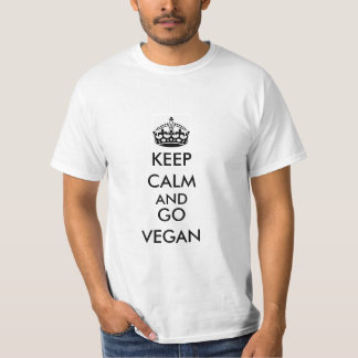 Håll lugnat och gå veganen t-shirt
