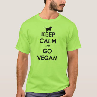 Håll lugnat och gå veganen tee