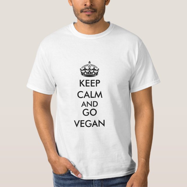 Håll lugnat och gå veganen tröja (Framsida)