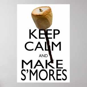 Håll lugnat och gör S'mores Poster