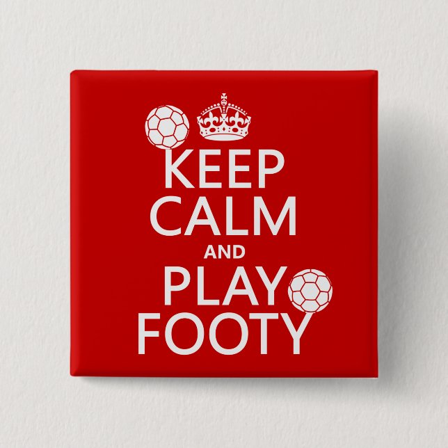 Håll lugnat och lek Footy (fotboll) (fotboll) Knapp (Framsida)