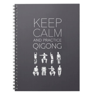 Håll lugnat och öva Qigong Anteckningsbok