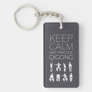Håll lugnat och öva Qigong Nyckelring